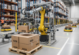 AutoPallet Introduces Ceiling-Mounted Robots for Warehouse Palletizing